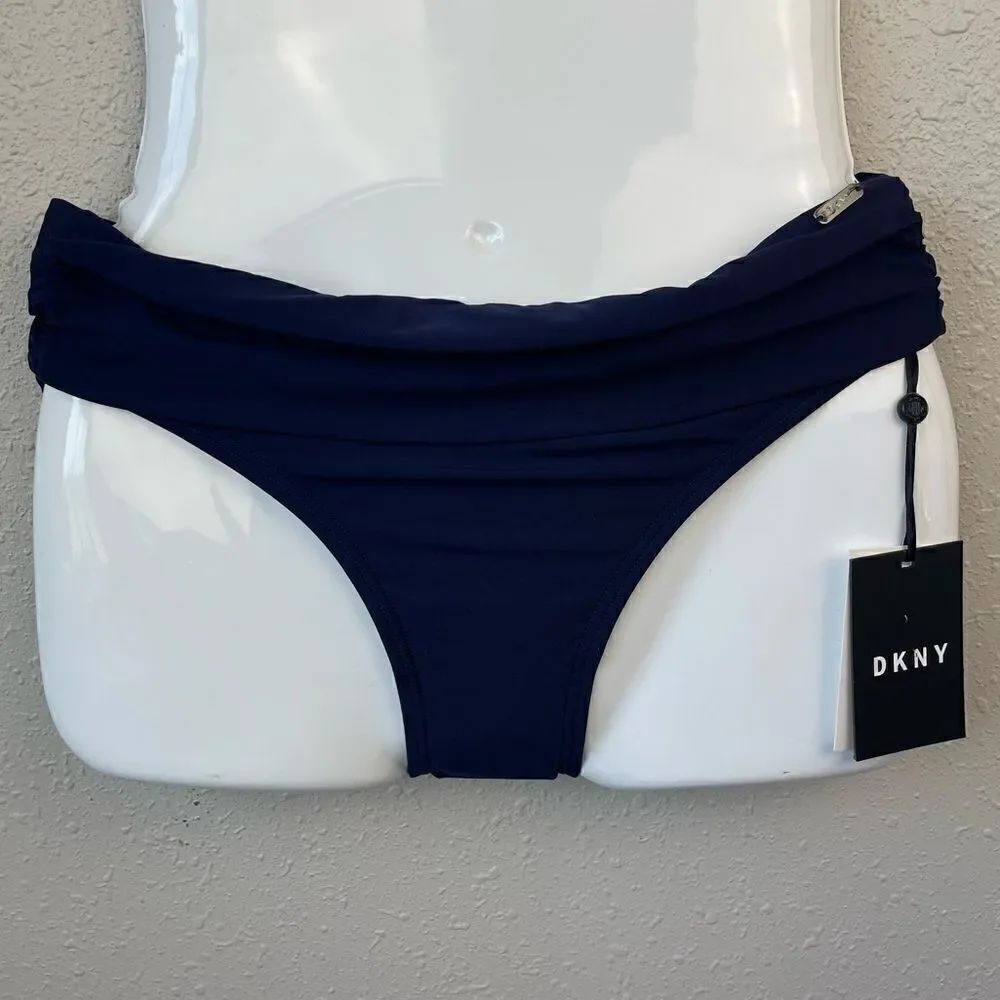 NWT DKNY Navy Blue Bikini Bottoms Size XXL